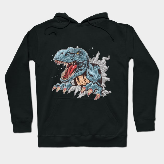 T-Rex Dinosaur Hoodie by STAR SHOP